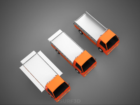 ALL MODE DROP SIDE BED BODY GATE DOOR PICKUP TRUCK WIDE DECK CAR 3D Model