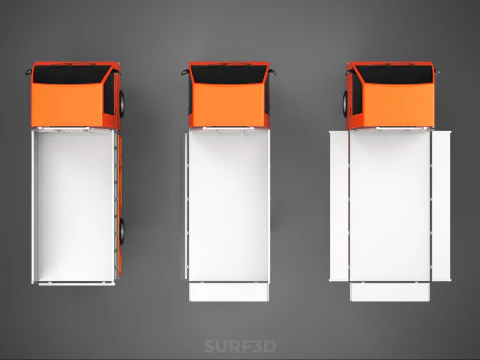 ALL MODE DROP SIDE BED BODY GATE DOOR PICKUP TRUCK WIDE DECK CAR 3D Model