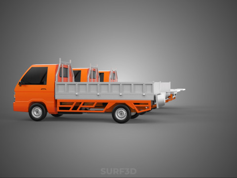 ALL MODE DROP SIDE BED BODY GATE DOOR PICKUP TRUCK WIDE DECK CAR 3D Model