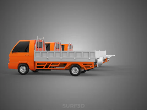 ALL MODE DROP SIDE BED BODY GATE DOOR PICKUP TRUCK WIDE DECK CAR 3D Model