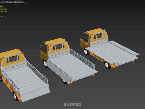 ALL MODE DROP SIDE BED BODY GATE DOOR PICKUP TRUCK WIDE DECK CAR 3D Model