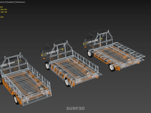 ALL MODE DROP SIDE BED BODY GATE DOOR PICKUP TRUCK WIDE DECK CAR 3D Model
