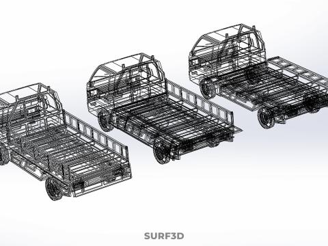 ALL MODE DROP SIDE BED BODY GATE DOOR PICKUP TRUCK WIDE DECK CAR 3D Model