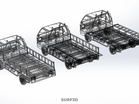 ALL MODE DROP SIDE BED BODY GATE DOOR PICKUP TRUCK WIDE DECK CAR 3D Model