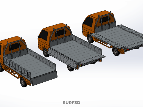 ALL MODE DROP SIDE BED BODY GATE DOOR PICKUP TRUCK WIDE DECK CAR 3D Model