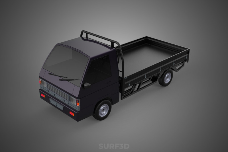 LOAD DROP SIDE BED DUMP BODY GATE DOOR PICKUP TRUCK WIDE DECK Modèle 3D .c4d .max .obj .3ds .fbx .stl .blend