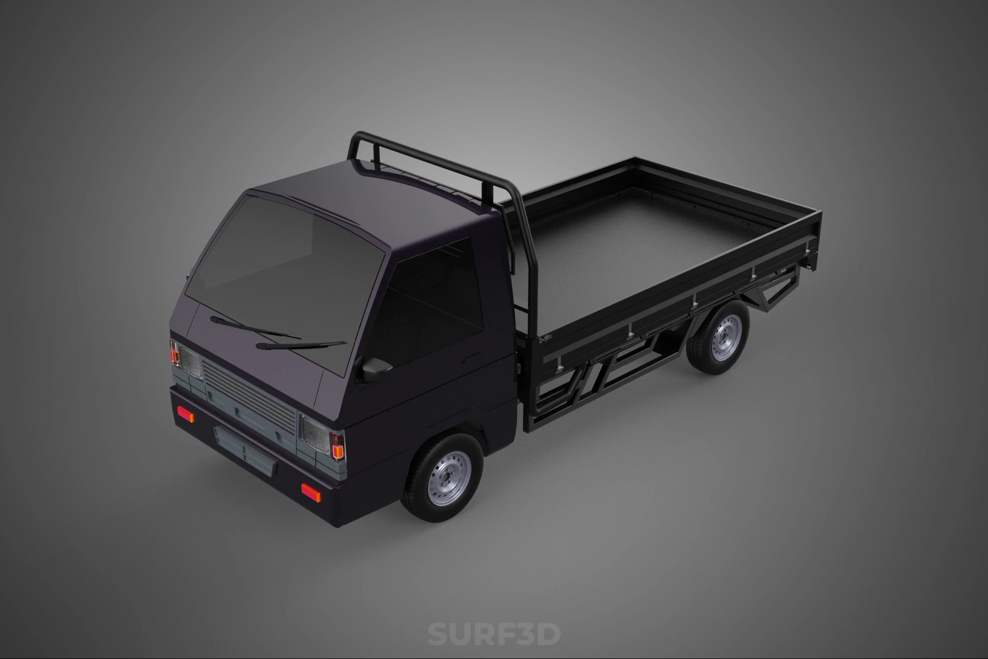 LOAD DROP SIDE BED DUMP BODY GATE DOOR PICKUP TRUCK WIDE DECK 3D Model .c4d .max .obj .3ds .fbx .stl .blend 