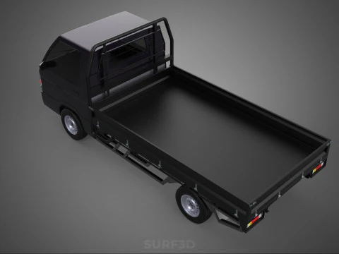 LOAD DROP SIDE BED DUMP BODY GATE DOOR PICKUP TRUCK WIDE DECK 3D Model