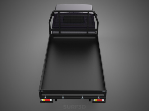 LOAD DROP SIDE BED DUMP BODY GATE DOOR PICKUP TRUCK WIDE DECK Modèle 3D