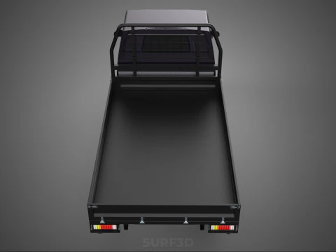 LOAD DROP SIDE BED DUMP BODY GATE DOOR PICKUP TRUCK WIDE DECK 3D Model