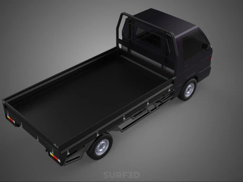 LOAD DROP SIDE BED DUMP BODY GATE DOOR PICKUP TRUCK WIDE DECK 3D Model