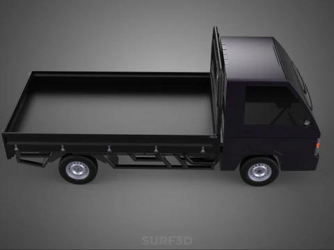 LOAD DROP SIDE BED DUMP BODY GATE DOOR PICKUP TRUCK WIDE DECK 3D Model