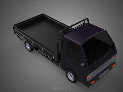 LOAD DROP SIDE BED DUMP BODY GATE DOOR PICKUP TRUCK WIDE DECK Modèle 3D