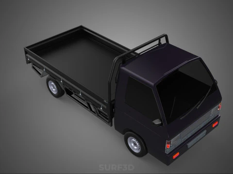 LOAD DROP SIDE BED DUMP BODY GATE DOOR PICKUP TRUCK WIDE DECK 3D Model