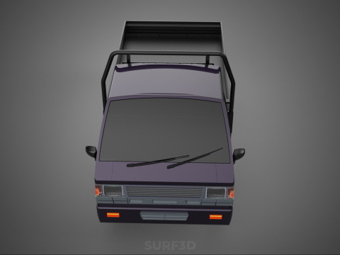 LOAD DROP SIDE BED DUMP BODY GATE DOOR PICKUP TRUCK WIDE DECK Modèle 3D