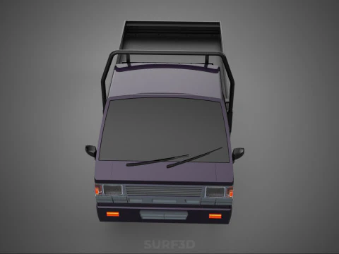 LOAD DROP SIDE BED DUMP BODY GATE DOOR PICKUP TRUCK WIDE DECK 3D Model