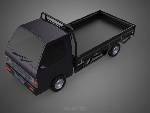 LOAD DROP SIDE BED DUMP BODY GATE DOOR PICKUP TRUCK WIDE DECK Modèle 3D