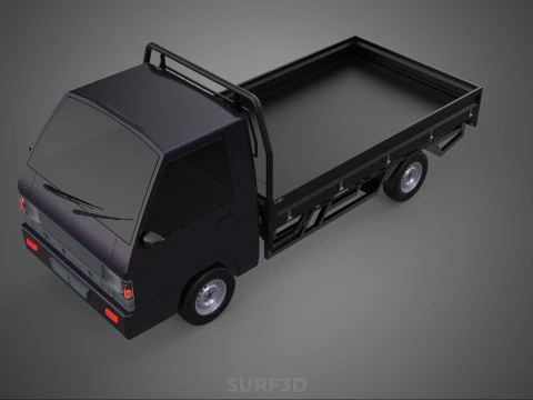 LOAD DROP SIDE BED DUMP BODY GATE DOOR PICKUP TRUCK WIDE DECK 3D Model