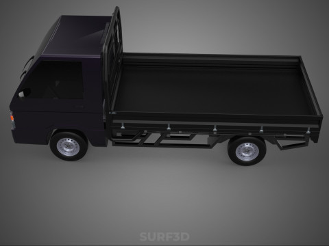 LOAD DROP SIDE BED DUMP BODY GATE DOOR PICKUP TRUCK WIDE DECK Modèle 3D
