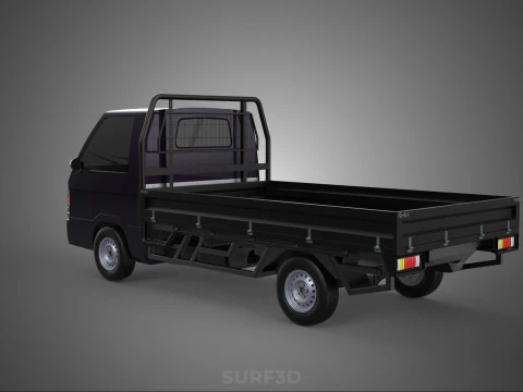 LOAD DROP SIDE BED DUMP BODY GATE DOOR PICKUP TRUCK WIDE DECK 3D Model