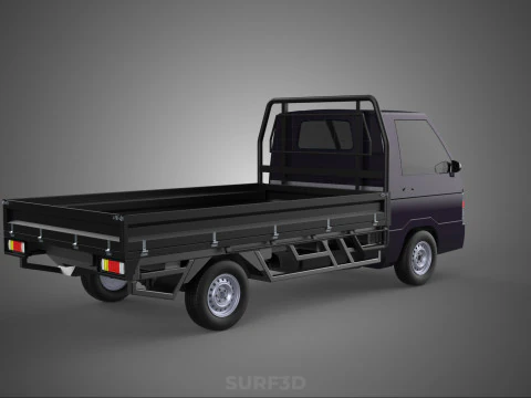 LOAD DROP SIDE BED DUMP BODY GATE DOOR PICKUP TRUCK WIDE DECK 3D Model