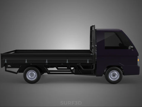 LOAD DROP SIDE BED DUMP BODY GATE DOOR PICKUP TRUCK WIDE DECK 3D Model