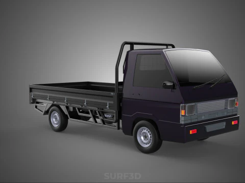 LOAD DROP SIDE BED DUMP BODY GATE DOOR PICKUP TRUCK WIDE DECK 3D Model