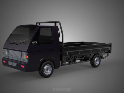 LOAD DROP SIDE BED DUMP BODY GATE DOOR PICKUP TRUCK WIDE DECK 3D Model