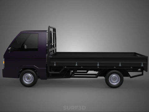 LOAD DROP SIDE BED DUMP BODY GATE DOOR PICKUP TRUCK WIDE DECK 3D Model