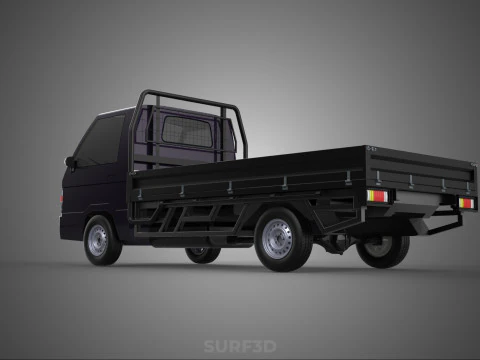 LOAD DROP SIDE BED DUMP BODY GATE DOOR PICKUP TRUCK WIDE DECK 3D Model