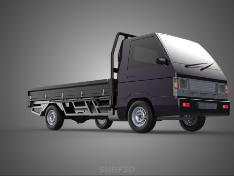 LOAD DROP SIDE BED DUMP BODY GATE DOOR PICKUP TRUCK WIDE DECK Modèle 3D