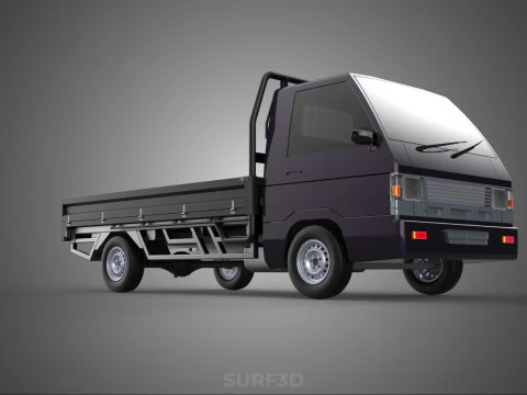 LOAD DROP SIDE BED DUMP BODY GATE DOOR PICKUP TRUCK WIDE DECK 3D Model