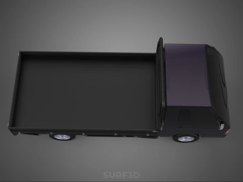 LOAD DROP SIDE BED DUMP BODY GATE DOOR PICKUP TRUCK WIDE DECK 3D Model