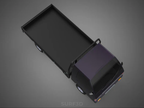 LOAD DROP SIDE BED DUMP BODY GATE DOOR PICKUP TRUCK WIDE DECK 3D Model
