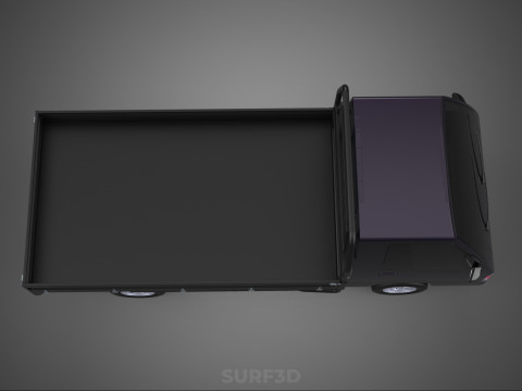 LOAD DROP SIDE BED DUMP BODY GATE DOOR PICKUP TRUCK WIDE DECK Modèle 3D