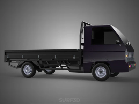 LOAD DROP SIDE BED DUMP BODY GATE DOOR PICKUP TRUCK WIDE DECK 3D Model