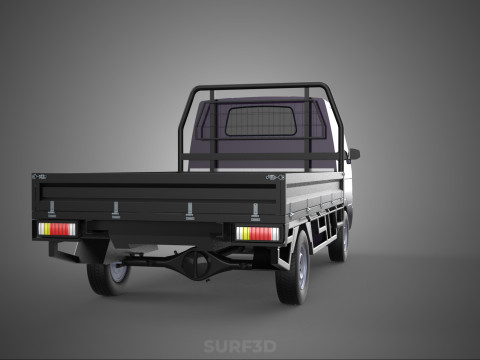 LOAD DROP SIDE BED DUMP BODY GATE DOOR PICKUP TRUCK WIDE DECK Modèle 3D