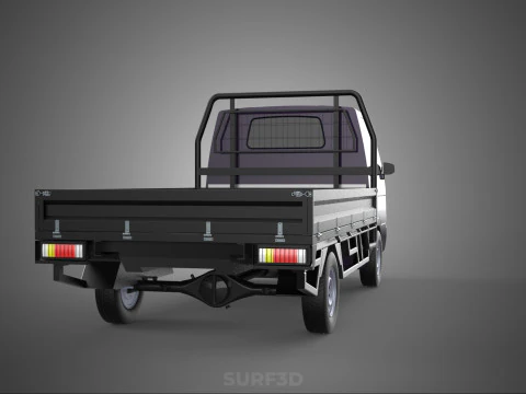 LOAD DROP SIDE BED DUMP BODY GATE DOOR PICKUP TRUCK WIDE DECK 3D Model