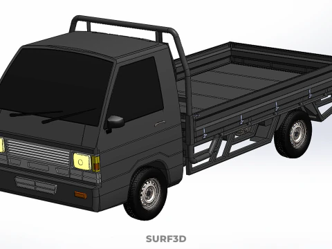 LOAD DROP SIDE BED DUMP BODY GATE DOOR PICKUP TRUCK WIDE DECK 3D Model
