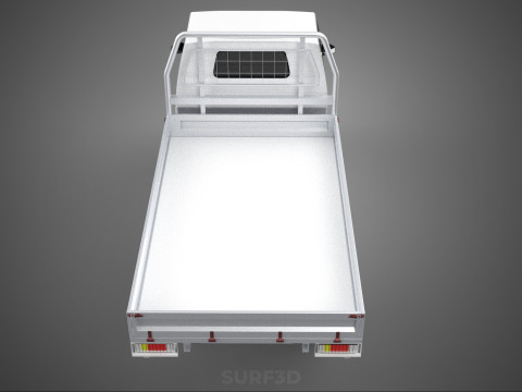 FLAT DECK BED PICKUP TRUCK CAR BOX DROP SIDE CARGO BODY GATE VAN 3Dモデル