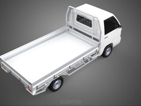 FLAT DECK BED PICKUP TRUCK CAR BOX DROP SIDE CARGO BODY GATE VAN 3D Model