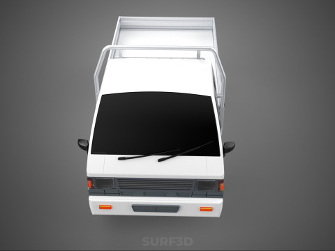 FLAT DECK BED PICKUP TRUCK CAR BOX DROP SIDE CARGO BODY GATE VAN 3Dモデル