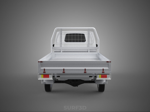 FLAT DECK BED PICKUP TRUCK CAR BOX DROP SIDE CARGO BODY GATE VAN 3Dモデル