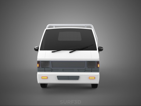 FLAT DECK BED PICKUP TRUCK CAR BOX DROP SIDE CARGO BODY GATE VAN 3Dモデル
