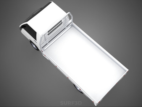FLAT DECK BED PICKUP TRUCK CAR BOX DROP SIDE CARGO BODY GATE VAN 3Dモデル