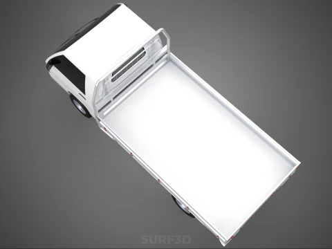 FLAT DECK BED PICKUP TRUCK CAR BOX DROP SIDE CARGO BODY GATE VAN 3D Model