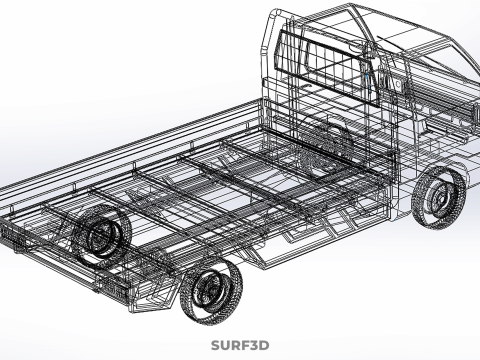 TAILGATE DROP SIDE LOAD BED BODY TAIL GATE DOOR PICKUP TRUCK CAR 3Dモデル