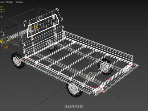 DROP SIDE TAILGATE LOAD BED BODY REAR GATE DOOR PICKUP TRUCK CAR 3D Model