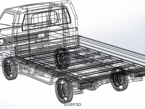 DROP SIDE TAILGATE LOAD BED BODY REAR GATE DOOR PICKUP TRUCK CAR 3D Model