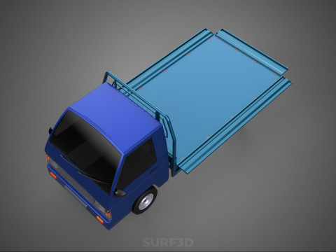 BAKKIE UTE 3 WAY WIDE DECK DROP SIDE LOAD BED PICKUP TRUCK BODY Modelo 3D